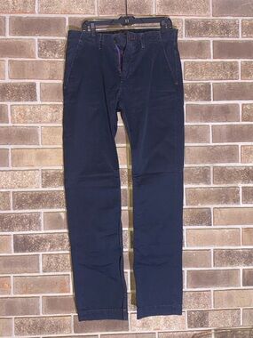 Robert Graham Navy Slim Chinos for Men